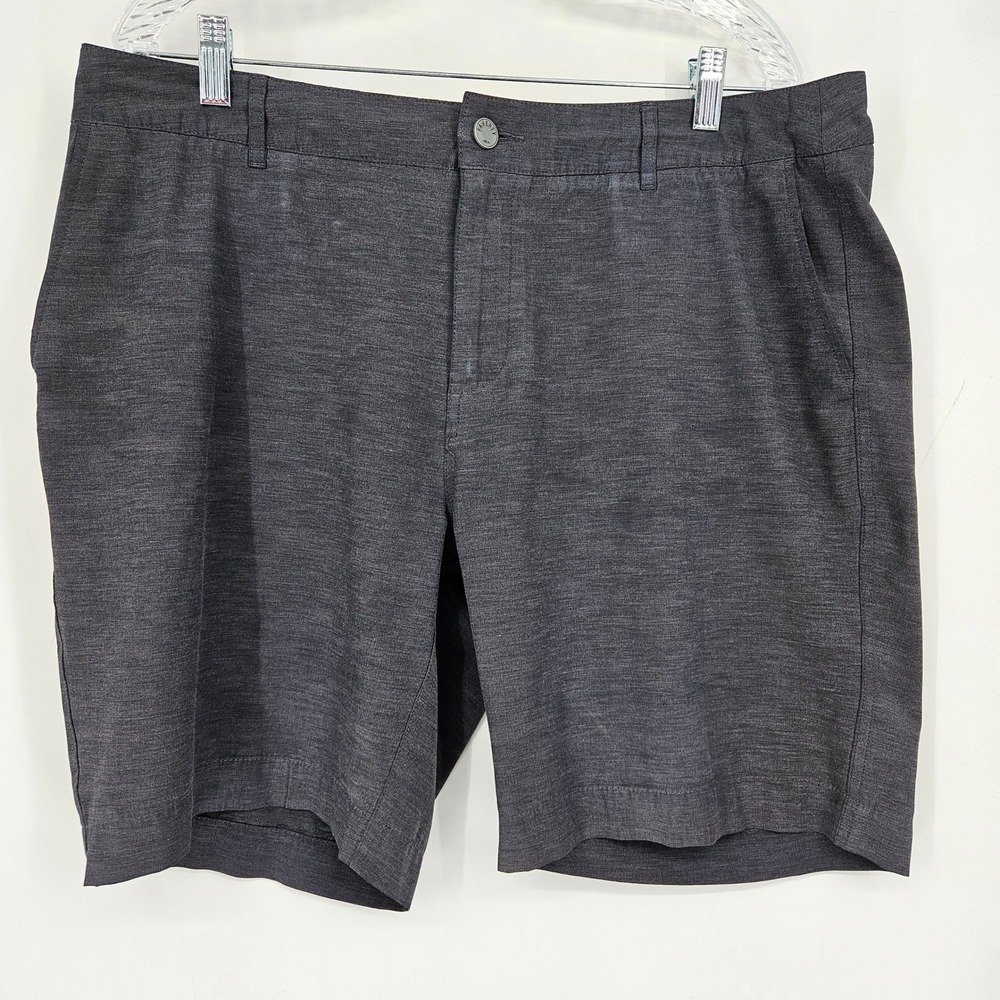 Faherty All Day Shorts Mens 36 Dark Gray Performance Stretch Summer Casual Chino